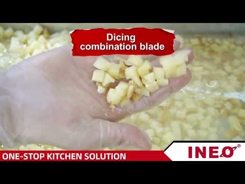 Inside a Commercial Vegetable Cutter with High Precision Dicing Blade System.