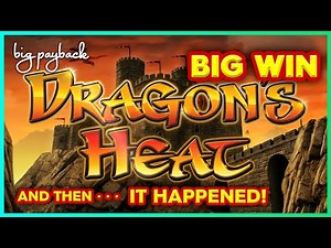 HUGE WIN! Dragon's Heat Blazin' Hot Progressives Slot! FIRST SPIN BONUS!