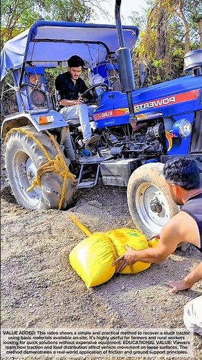 Smart Trick to Pull a Stuck Tractor Out of Loose Ground #craftedeveryday