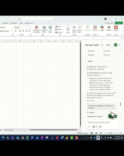 Copilot Excel Tutorial - Budget Actual Comparison Made Easy #Excel #CoPilot #Tips