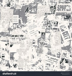 Abstract Seamless Pattern Scuffed Collage Newspaper Stock Vector (Royalty Free) 2224459307 | Shutterstock