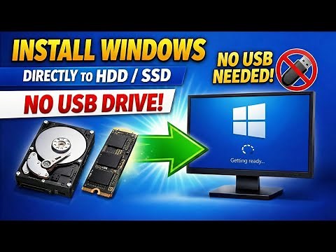 Install Windows Directly on Hard Drive or SSD (No USB!)