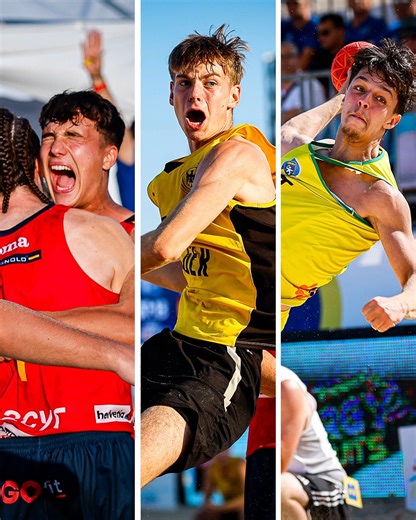 The 3rd IHF Men's Youth Beach Handball World Championship medallists ✨ 🥇 Spain 🇪🇸 🥈 Germany 🇩🇪 🥉 Brazil 🇧🇷 #beachhandball #Tunisia2025 | International Handball Federation