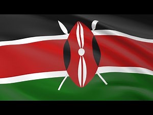 Flag of Kenya waving in the wind - Flag animation - Motion background - 4K UHD