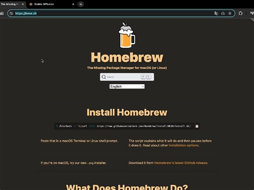 MAC 电脑如何本地搭建SD 模型