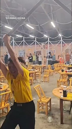 Terrifying video shows wind throwing people into the air #Shorts