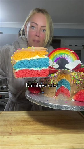 Delicious Homemade Rainbow Cake Recipe