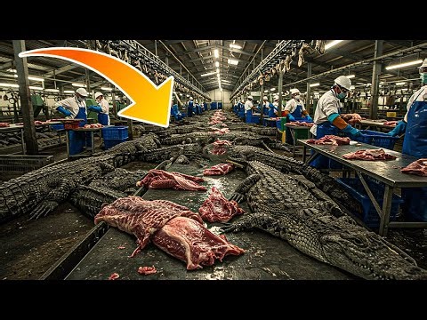 How Millions of Crocodiles Are Processed – Massive Crocodile Farming For Skin & Meat