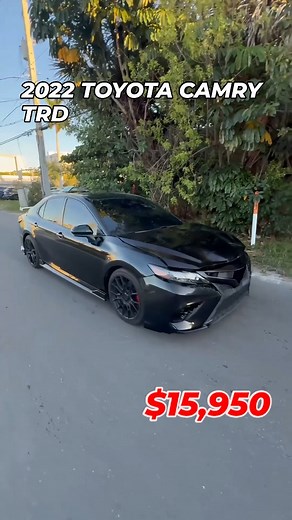 12K views · 105 reactions | 2022 TOYOTA CAMRY TRD Stock: 071673 Title: Salvage Miles: 42,324 Price: $15,950 CALL FOR MORE INFORMATION +1 (786) 874-4146 | Deluxe Cars Miami | Facebook