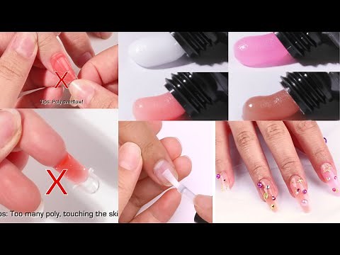 Poly gel tutorial for beginner \ How to use poly gel to do your own nail art \ Morovan poly gel kit