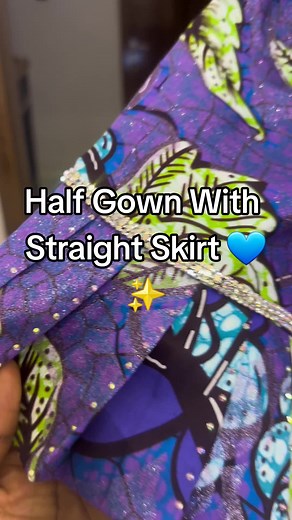 Half Gown With Straight Skirt - Stunning Design and Sewing Tutorial