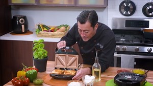 Gotham Steel Nonstick Panini Press Sandwich Maker, 2in1 Breakfast Sandwich Maker Grill / Sandwich Press Grill with Indicator Light, Grilled Cheese Maker Makes 2 Sandwiches with Easy Cut Edges