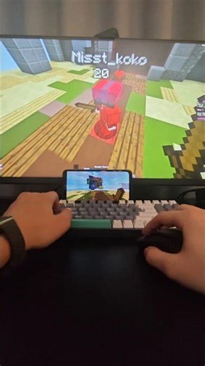 HANDCAM RUSH 0CPS BRIDGE IN BEDFIGHT ON PC💀 #handcam #bedfight #bridging #0cps #godbridge #minecraft