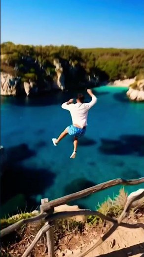 Cliff Jumping Adventure in Menorca, Spain! 🌊🏞️