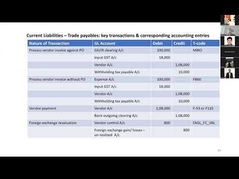 Basic AP transactions in SAP live demo