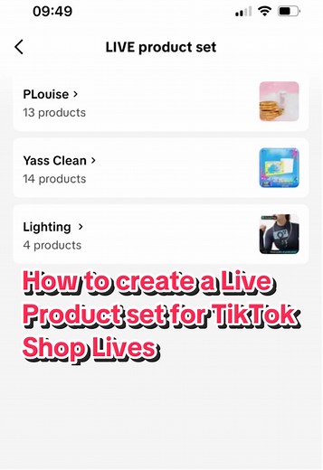 Create a Live Product Set for TikTok Shop Lives