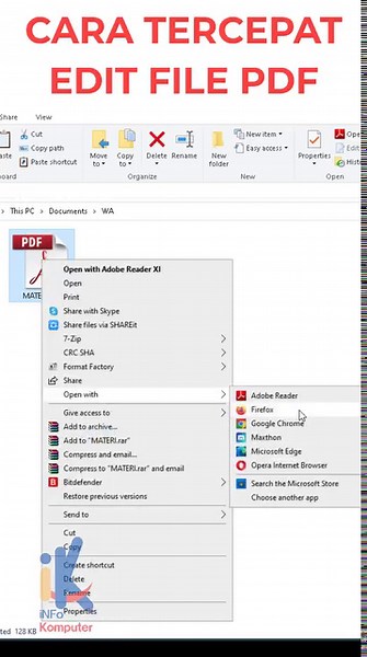 585K views · 7.2K reactions | 260 HANYA 40 DETIK EDIT PDF JADI MS WORD | Info Komputer | Facebook