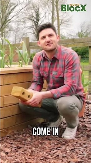 DIY Raised Garden Beds: Build Woodblox in Minutes! #shorts