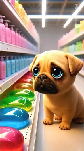 Pug Dog's Secret Bubble Bath Plan. Watch Cute Pug Puppy create a Rainbow Bath. 🇺🇸