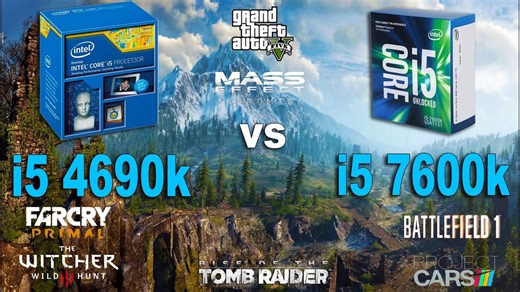I5 4690K vs I5 7600K test in 7 games