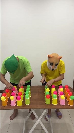 ⭐ Who Can Complete the 4 Color Columns the Fastest? Speed Challenge! #domofrocrew