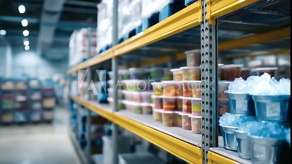 Cold room shelving, industrial rack system, warehouse frozen storage, logistics organization method, food inventory management, temperature-controlled facility, metal framework vis
