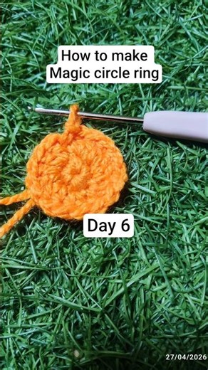 How to make magic circle tutorial for beginners #viral #knitting #youtubeshort