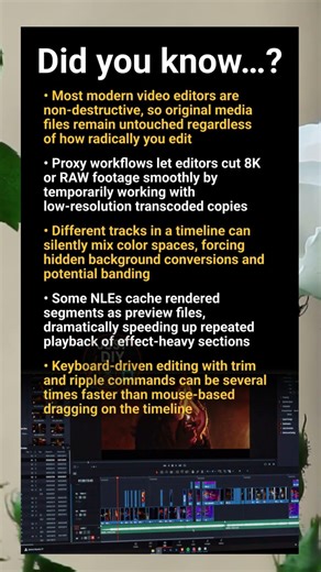 Video editor internals: proxies, color spaces and non-destructive timelines