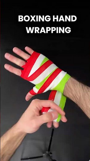 Boxing hand wrapping tutorial ✔️ #boxing #boxingtraining #boxingcoach #boxer #boxingwraps