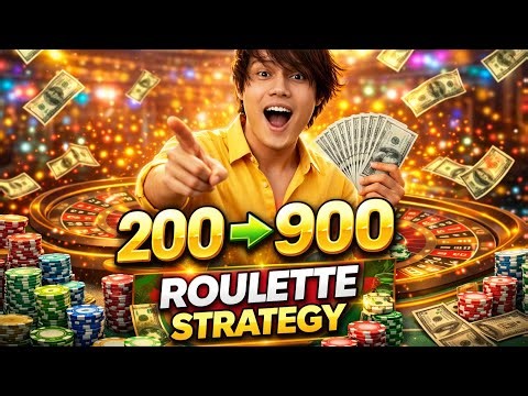 200 TO 900 😊 // ROULETTE STRATEGY TO WIN// CASINO TRICKS