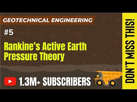 Rankine's Active Earth pressure Theory | Earth Pressure Theories | Geotechnical Engineering - GATE