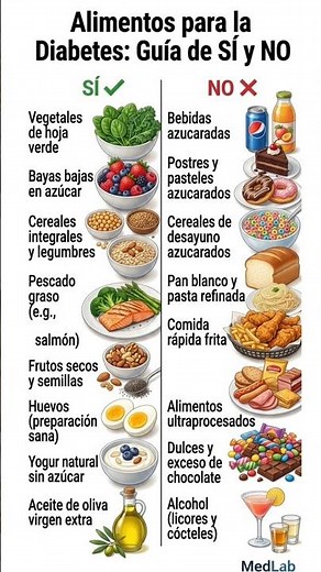 guía de alimentos para la diabetes: qué comer y qué evitar 🍏🚫