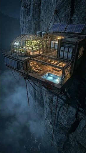 From a Dangerous Cliffside Shack to a Secure Zombie Apocalypse Hanging Shelter | Full Time-Lapse
