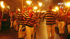 Parade celebrates Bonfire Night in England