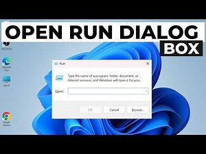 How to Open Run Dialog Box in Computer | Windows 10 & Windows 11