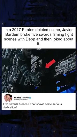 Javier Bardem Breaks Swords Filming Pirates Scene