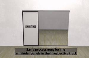 Doors 55 Glass Partition Wall & 4 Panel Room Divider - Perfect Wall Divider for Room Separation (Clear Glass, 120x80)