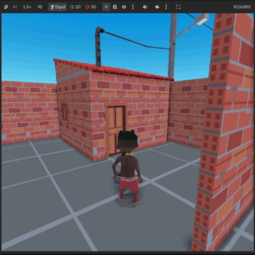 Uma pausa depois de tanto mexer em códigos, adicionando texturas no meu joguinho artesanal.#godot #gamedev