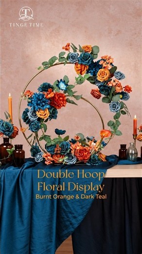 Fall Wedding Decor Idea 🍂 | Double Hoop Floral Display
