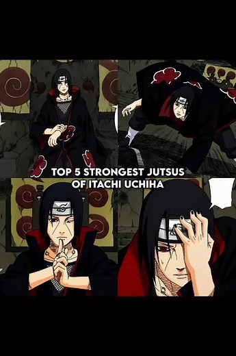 Top 5 strongest jutsus of Itachi Uchiha 😍☠️ Itachi 😈#itachiuchiha #animeedit