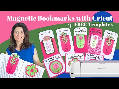 DIY Magnetic Bookmarks 🌺 with Cricut Print then Cut & FREE Template