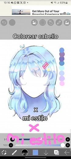 Tutorial de coloreado de cabello en Ibis Paint X