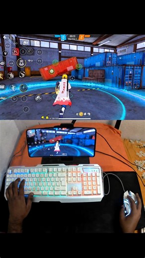 free fire gameplay with mini set-up #freefire #keyboardandmousesetup #geekgamer #mixpro