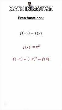 Odd and even functions #function #calculus #education