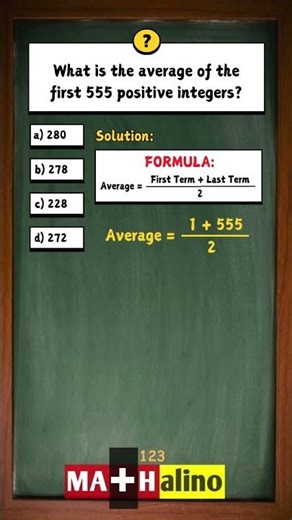 Smart Math Hack: Average in Seconds | 555 Example