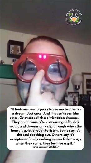 Visitation dreams are rare, vivid dreams where a lost loved one appears. Often bringing comfort, laughter, or a message. Grievers describe them as more than memory...as connection. #Grief #griefjourney #griefandloss #griefawareness #grieving #griefsupport #griefstruggles #griefgrammers | Covid-19 Memorial Rami's Heart