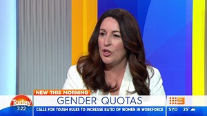 "It is ridiculous, it doesn't help women, it's actually discrimination against men... What you're ending up doing is not getting the best person for the job, you're just getting someone based on whatever identity group they fall into." What do you think about gender targets in the workplace? #9Today | TODAY