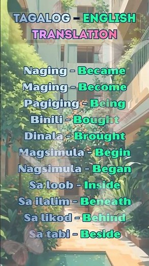 Tagalog to English translation #learnfast