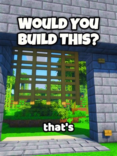 Stop Building Boring Gates... Build This Instead👑 #minecraft #minecraftbuilds #minecraftredstone #minecraftbuilding #fyp