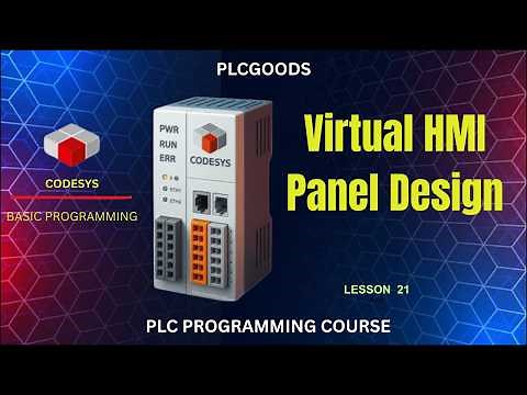 CODESYS visualization simulation tutorial | designing a virtual HMI panel | Lesson 21